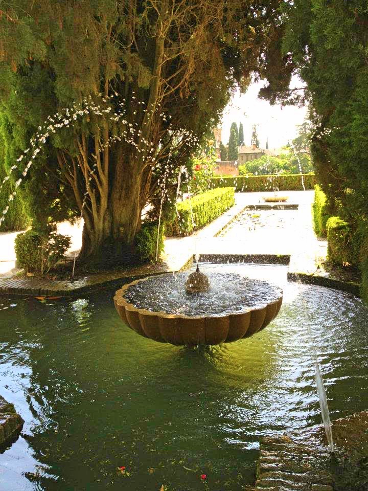 Water Fountain in the Alhambra in Spain